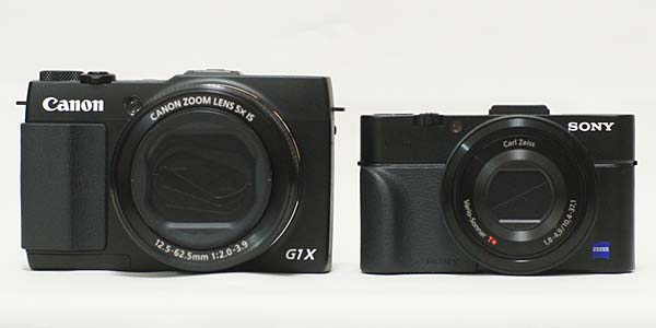 Lm Canon PowerShotG1X MarkII vs \j[ SONY TCo[Vbg DSC-RX100M2