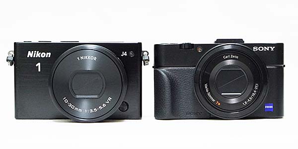 ニコン Nikon 1 J4 vs ソニー サイバーショット DSC-RX100M2